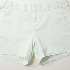 Calvin Klein Size 14 Womens LIGHT MINT GREEN Stretch Casual CHINO Travel‎ SHORTS